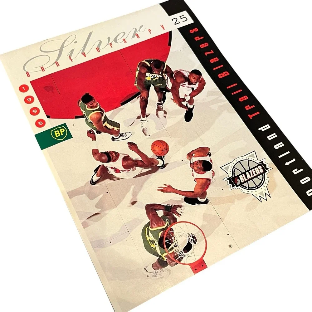 Vintage Portland Trailblazers NBA 1995 Calendar Silver Anniversary 1970-1995